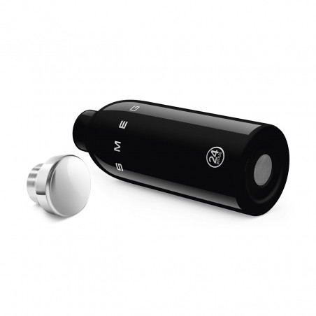 Sticlă termică SMEG Clima 50's Style WBF01BL, 500 ml, închidere ermetică, cu pereți dubli, oțel inoxidabil 18/8, negru