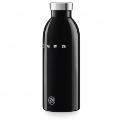 Sticlă termică SMEG Clima 50's Style WBF01BL, 500 ml, închidere ermetică, cu pereți dubli, oțel inoxidabil 18/8, negru