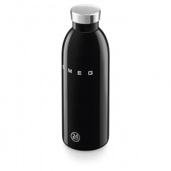 Sticlă termică SMEG Clima 50's Style WBF01BL, 500 ml, închidere ermetică, cu pereți dubli, oțel inoxidabil 18/8, negru