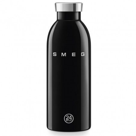 Sticlă termică SMEG Clima 50's Style WBF01BL, 500 ml, închidere ermetică, cu pereți dubli, oțel inoxidabil 18/8, negru