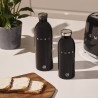 Sticlă termică SMEG Clima 50's Style WBF01BL, 500 ml, închidere ermetică, cu pereți dubli, oțel inoxidabil 18/8, negru