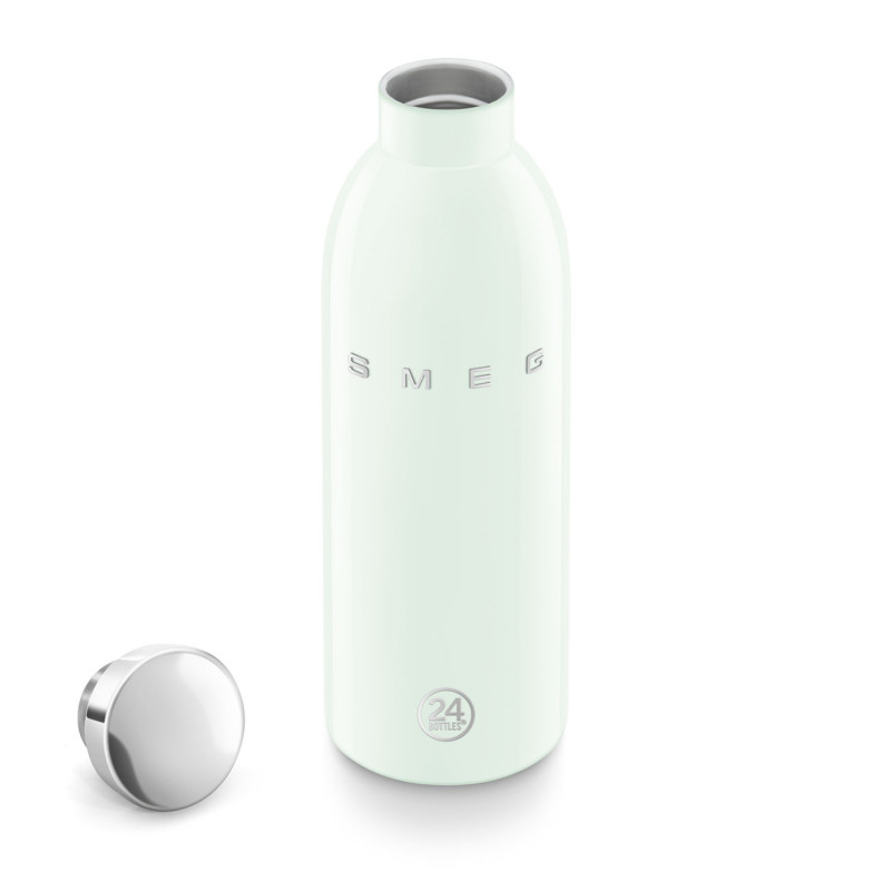 Sticlă termică SMEG Clima 50's Style WBF01PG, 500 ml, închidere ermetică, cu pereți dubli, oțel inoxidabil 18/8, verde