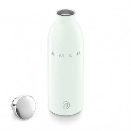 Sticlă termică SMEG Clima 50's Style WBF01PG, 500 ml, închidere ermetică, cu pereți dubli, oțel inoxidabil 18/8, verde