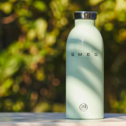 Sticlă termică SMEG Clima 50's Style WBF01PG, 500 ml, închidere ermetică, cu pereți dubli, oțel inoxidabil 18/8, verde