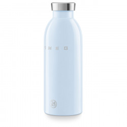 Sticlă termică SMEG Clima 50's Style WBF01PB, 500 ml, închidere ermetică, cu pereți dubli, oțel inoxidabil 18/8, albastră