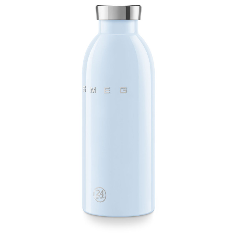 Sticlă termică SMEG Clima 50's Style WBF01PB, 500 ml, închidere ermetică, cu pereți dubli, oțel inoxidabil 18/8, albastră