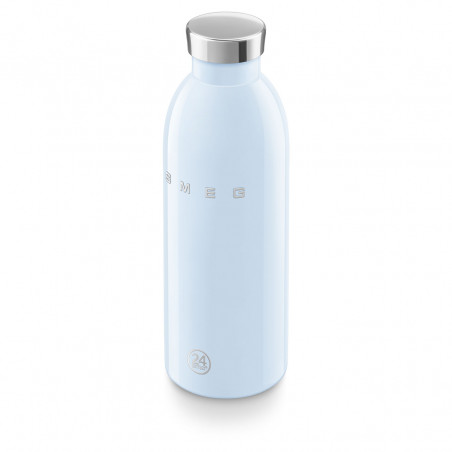 Sticlă termică SMEG Clima 50's Style WBF01PB, 500 ml, închidere ermetică, cu pereți dubli, oțel inoxidabil 18/8, albastră