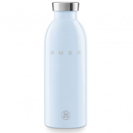 Sticlă termică SMEG Clima 50's Style WBF01PB, 500 ml, închidere ermetică, cu pereți dubli, oțel inoxidabil 18/8, albastră