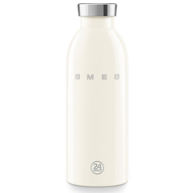 Sticlă termică SMEG Clima 50's Style WBF01CR, 500 ml, închidere ermetică, cu pereți dubli, oțel inoxidabil 18/8, crem