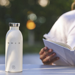 Sticlă termică SMEG Clima 50's Style WBF01CR, 500 ml, închidere ermetică, cu pereți dubli, oțel inoxidabil 18/8, crem