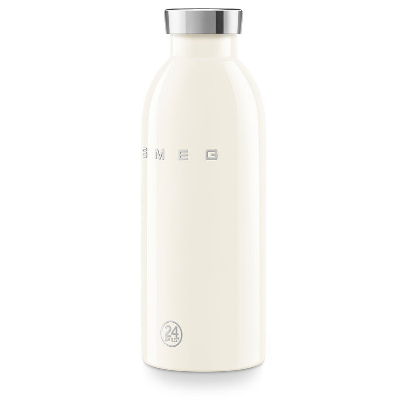 Sticlă termică SMEG Clima 50's Style WBF01CR, 500 ml, închidere ermetică, cu pereți dubli, oțel inoxidabil 18/8, crem