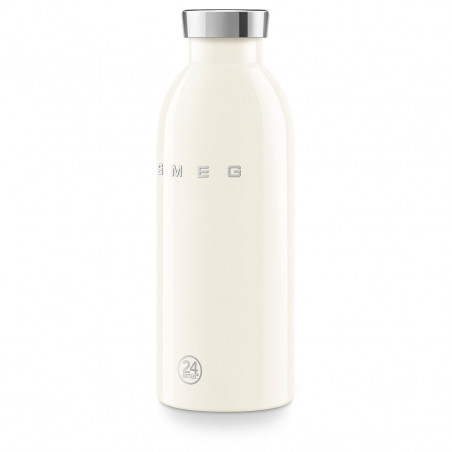 Sticlă termică SMEG Clima 50's Style WBF01CR, 500 ml, închidere ermetică, cu pereți dubli, oțel inoxidabil 18/8, crem
