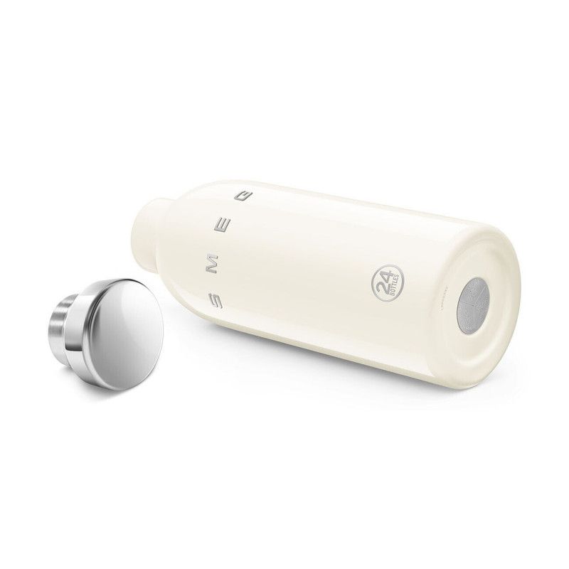 Sticlă termică SMEG Clima 50's Style WBF01CR, 500 ml, închidere ermetică, cu pereți dubli, oțel inoxidabil 18/8, crem