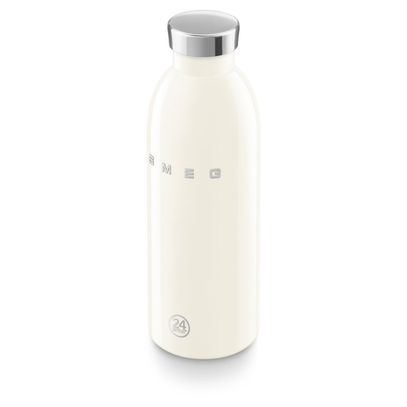 Sticlă termică SMEG Clima 50's Style WBF01CR, 500 ml, închidere ermetică, cu pereți dubli, oțel inoxidabil 18/8, crem