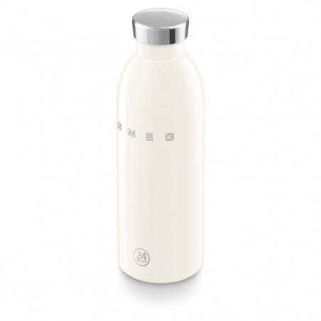 Sticlă termică SMEG Clima 50's Style WBF01CR, 500 ml, închidere ermetică, cu pereți dubli, oțel inoxidabil 18/8, crem