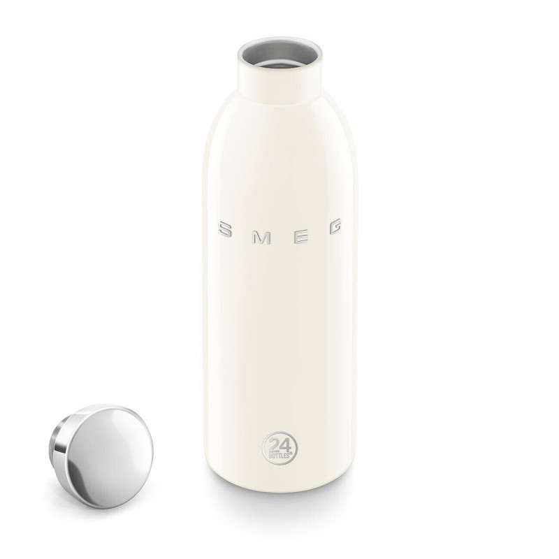 Sticlă termică SMEG Clima 50's Style WBF01CR, 500 ml, închidere ermetică, cu pereți dubli, oțel inoxidabil 18/8, crem