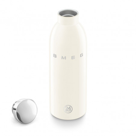 Sticlă termică SMEG Clima 50's Style WBF01CR, 500 ml, închidere ermetică, cu pereți dubli, oțel inoxidabil 18/8, crem