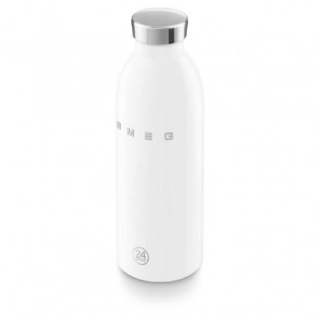 Sticlă termică SMEG Clima 50's Style WBF01WH, 500 ml, închidere ermetică, cu pereți dubli, oțel inoxidabil 18/8, alb