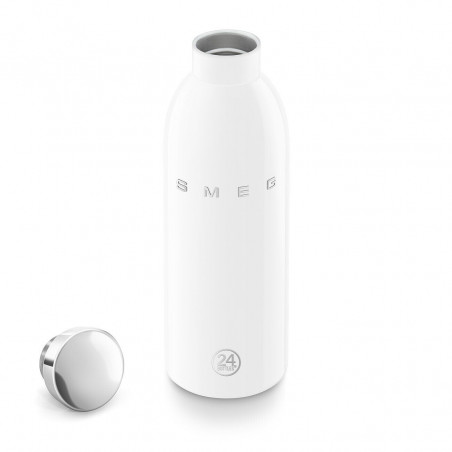 Sticlă termică SMEG Clima 50's Style WBF01WH, 500 ml, închidere ermetică, cu pereți dubli, oțel inoxidabil 18/8, alb