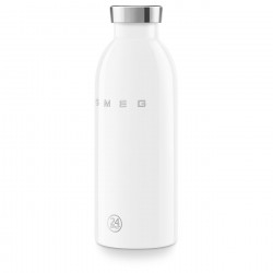 Sticlă termică SMEG Clima 50's Style WBF01WH, 500 ml, închidere ermetică, cu pereți dubli, oțel inoxidabil 18/8, alb
