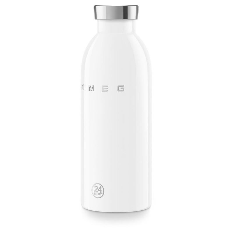 Sticlă termică SMEG Clima 50's Style WBF01WH, 500 ml, închidere ermetică, cu pereți dubli, oțel inoxidabil 18/8, alb