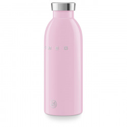 Sticlă termică SMEG Clima 50's Style WBF01PK, 500 ml, închidere ermetică, cu pereți dubli, oțel inoxidabil 18/8, roz