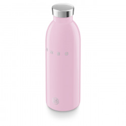 Sticlă termică SMEG Clima 50's Style WBF01PK, 500 ml, închidere ermetică, cu pereți dubli, oțel inoxidabil 18/8, roz
