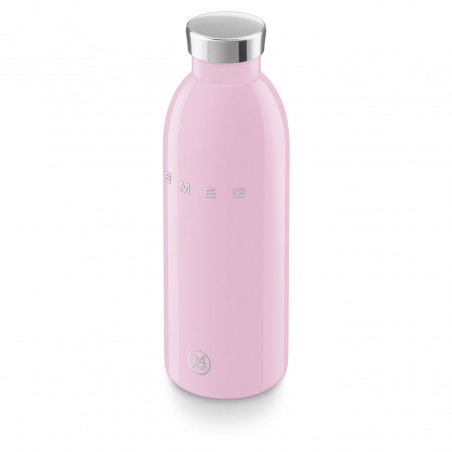 Sticlă termică SMEG Clima 50's Style WBF01PK, 500 ml, închidere ermetică, cu pereți dubli, oțel inoxidabil 18/8, roz