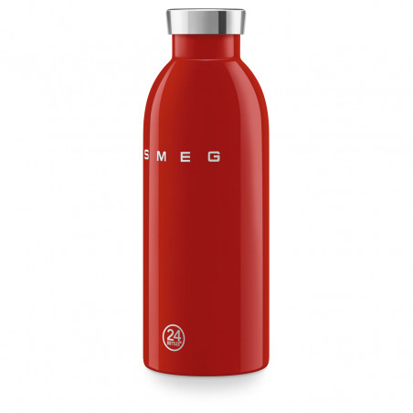 Sticlă termică SMEG Clima 50's Style WBF01RD, 500 ml, închidere ermetică, cu pereți dubli, oțel inoxidabil 18/8, roșu