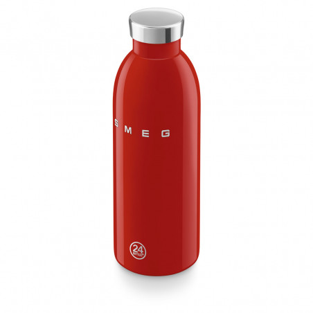 Sticlă termică SMEG Clima 50's Style WBF01RD, 500 ml, închidere ermetică, cu pereți dubli, oțel inoxidabil 18/8, roșu