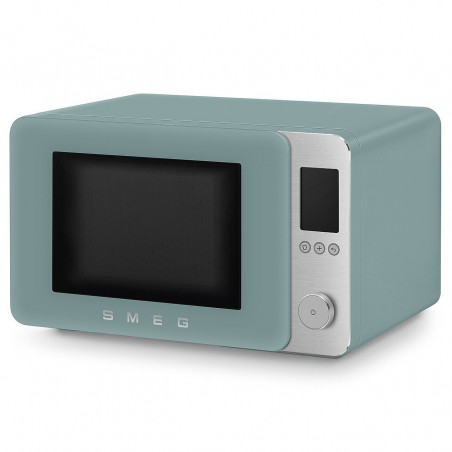 Cuptor cu microunde combinat cu aer cald SMEG Collezione MOC02EGMEU, 900 W, 27 l, 25 de programe, închidere lină, setări personalizate, verde