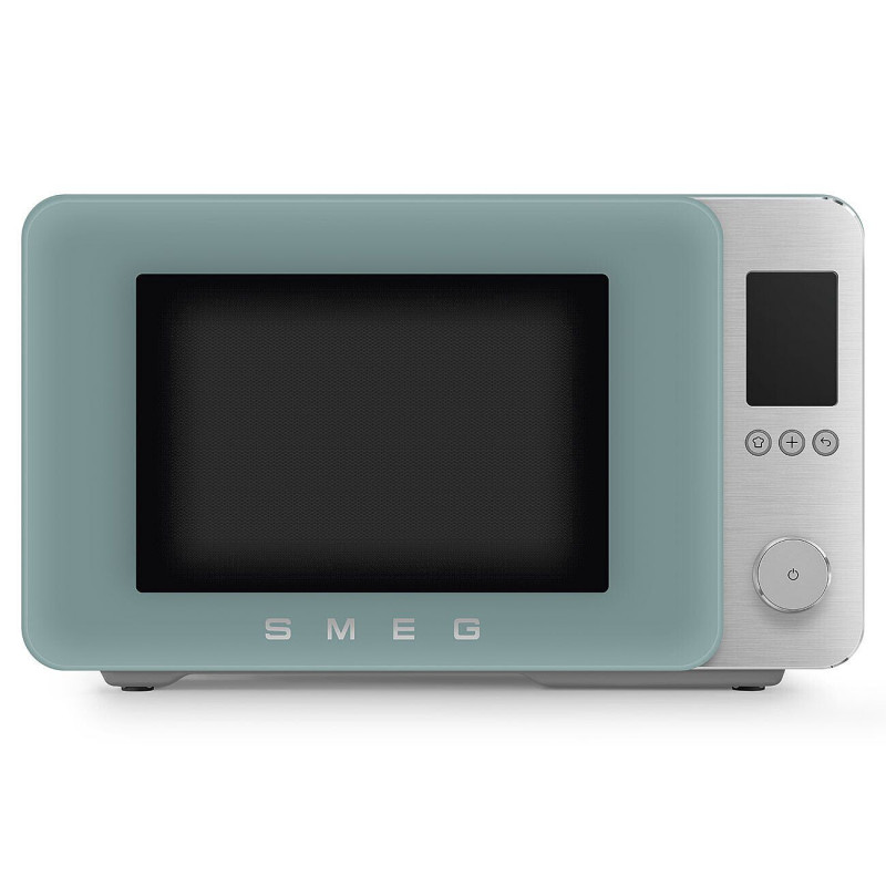 Cuptor cu microunde combinat cu aer cald SMEG Collezione MOC02EGMEU, 900 W, 27 l, 25 de programe, închidere lină, setări personalizate, verde