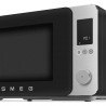 Cuptor cu microunde combinat cu aer cald SMEG Collezione MOC02BLMEU, 900 W, 27 l, 25 de programe, închidere lină, setări personalizate, negru mat