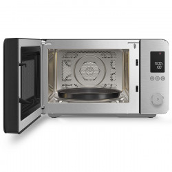 Cuptor cu microunde combinat cu aer cald SMEG Collezione MOC02BLMEU, 900 W, 27 l, 25 de programe, închidere lină, setări personalizate, negru mat