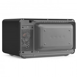 Cuptor cu microunde combinat cu aer cald SMEG Collezione MOC02BLMEU, 900 W, 27 l, 25 de programe, închidere lină, setări personalizate, negru mat