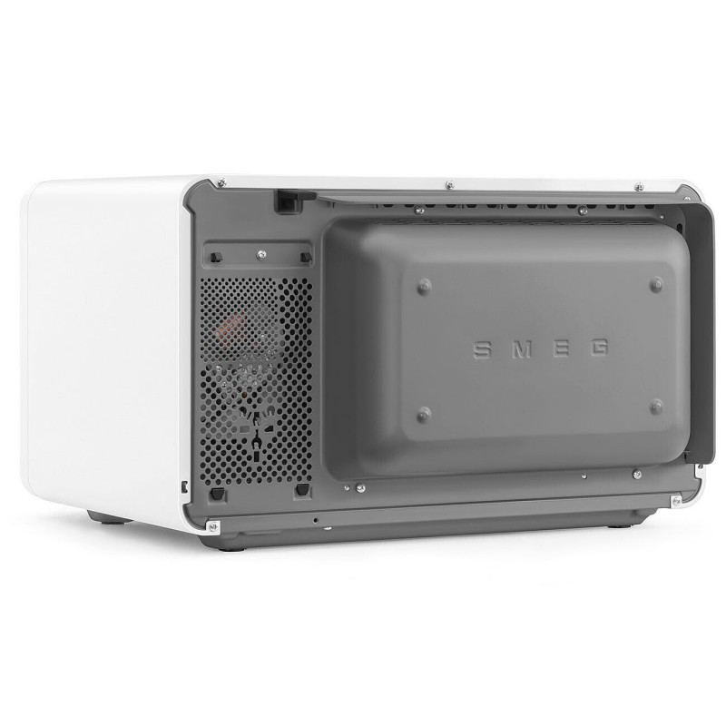Cuptor cu microunde combinat cu aer cald SMEG Collezione MOC02WHMEU, 900 W, 27 l, 25 de programe, închidere lină, setări personalizate, alb mat