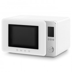 Cuptor cu microunde combinat cu aer cald SMEG Collezione MOC02WHMEU, 900 W, 27 l, 25 de programe, închidere lină, setări personalizate, alb mat