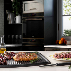 Grătar multifuncțional SMEG 50's Style MGF01CREU, 2100 W, 60-230 °C, 3 programe, acoperire ceramică, tavă de scurgere, semnal sonor, cronometru, culoare crem