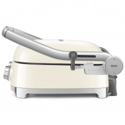 Grătar multifuncțional SMEG 50's Style MGF01CREU, 2100 W, 60-230 °C, 3 programe, acoperire ceramică, tavă de scurgere, semnal sonor, cronometru, culoare crem