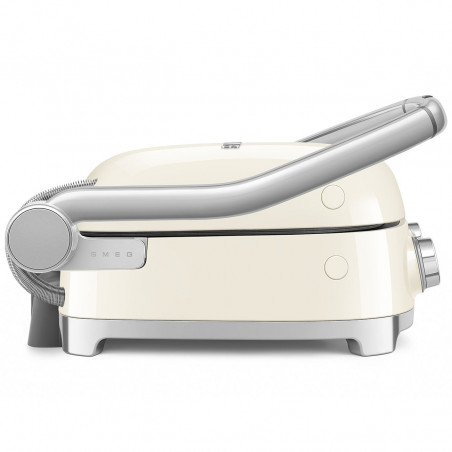 Grătar multifuncțional SMEG 50's Style MGF01CREU, 2100 W, 60-230 °C, 3 programe, acoperire ceramică, tavă de scurgere, semnal sonor, cronometru, culoare crem