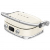 Grătar multifuncțional SMEG 50's Style MGF01CREU, 2100 W, 60-230 °C, 3 programe, acoperire ceramică, tavă de scurgere, semnal sonor, cronometru, culoare crem