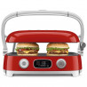Grătar multifuncțional SMEG 50's Style MGF01RDEU, 2100 W, 60-230 °C, 3 programe, acoperire ceramică, tavă de scurgere, semnal sonor, cronometru, roșu