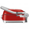Grătar multifuncțional SMEG 50's Style MGF01RDEU, 2100 W, 60-230 °C, 3 programe, acoperire ceramică, tavă de scurgere, semnal sonor, cronometru, roșu
