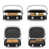 Grătar electric Smeg MGF01BLEU, 2000 W, 60–230 °C, afișaj LCD, 4 accesorii detașabile, cronometru de 60 minute, negru