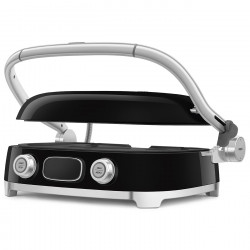 Grătar electric Smeg MGF01BLEU, 2000 W, 60–230 °C, afișaj LCD, 4 accesorii detașabile, cronometru de 60 minute, negru
