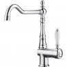 Baterie sanitara de bucatarie SMEG Coloniale MIR6CR-2, 5 bar, Monocomanda, Pipa rotativa la 360°, Aerator, Crom
