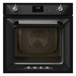 Cuptor incorporabil Smeg SOP6900TN, 3000 W, 68 l, clasa A, 9 functii si 5 niveluri de gatit, Autocuratare, Timer, 30-280°C, Negru
