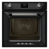 Cuptor incorporabil Smeg SOP6900TN, 3000 W, 68 l, clasa A, 9 functii si 5 niveluri de gatit, Autocuratare, Timer, 30-280°C, Negru
