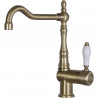 Baterie sanitara de bucatarie SMEG Coloniale MIR6O-2, 5 bar, Comanda simpla, Pipa rotativa la 360°, Aerator, Alama