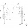 Baterie sanitara de bucatarie SMEG Coloniale MIR6O-2, 5 bar, Comanda simpla, Pipa rotativa la 360°, Aerator, Alama